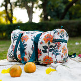 Flora Garden White Duffle Bag