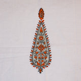 Cotton Cushion Cover Grey Orange Tilak Block Print