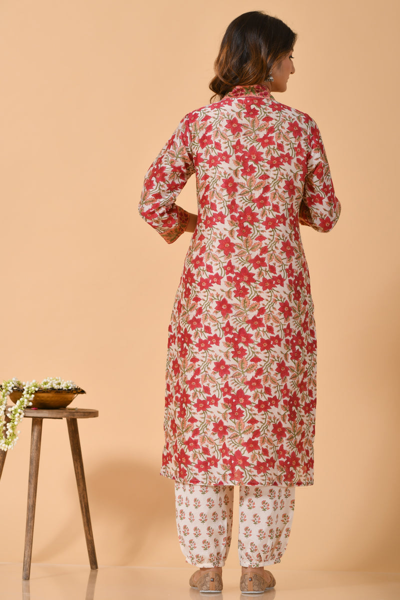 Falak by Fabric Lane White Chanderi Suit Set (6838210953315)