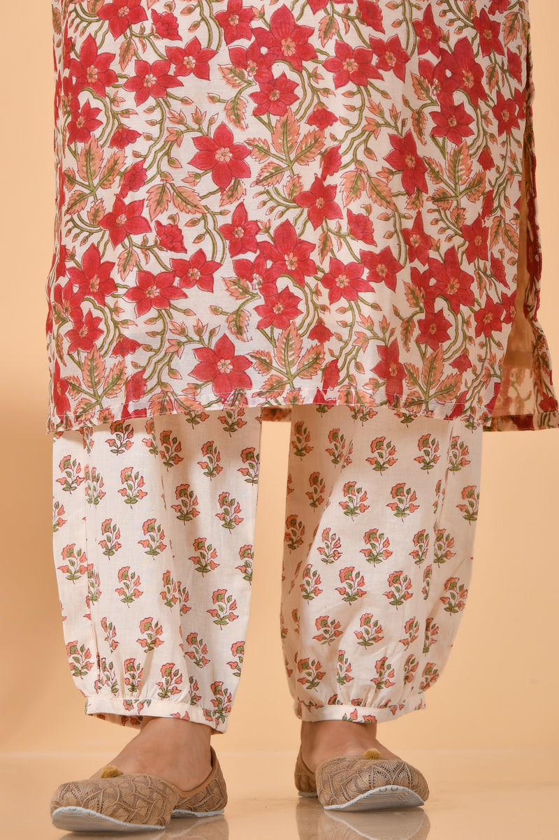 Falak by Fabric Lane White Chanderi Suit Set (6838210953315)